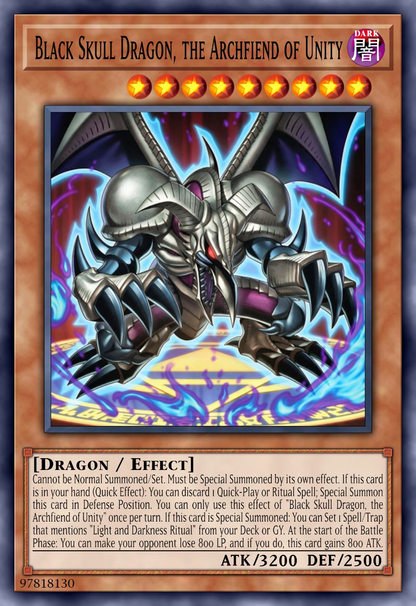 Black Skull Dragon, the Archfiend of Unity
